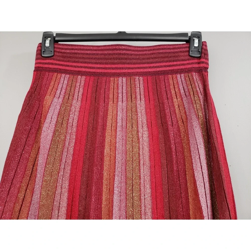 NEVER WORN Kate Spade Metallic Stripe Knit Skirt SIZE MEDIUM